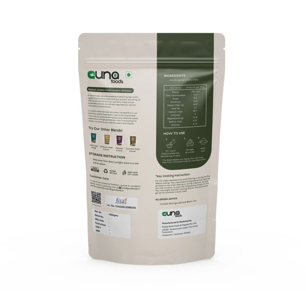 Triple Goodness Atta – Moringa Leaf and Emperor’s Rice