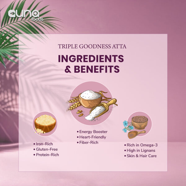 TGA-FLAXSEED Triple Goodness Atta – Flaxseed & Jowar