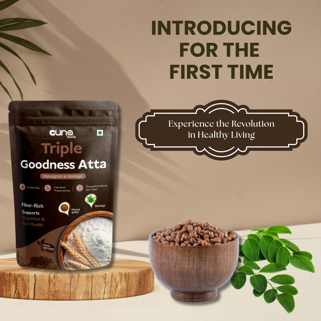 Guna Foods Triple Goodness Atta - Horsegram & Moringa Blend || 8939136154122