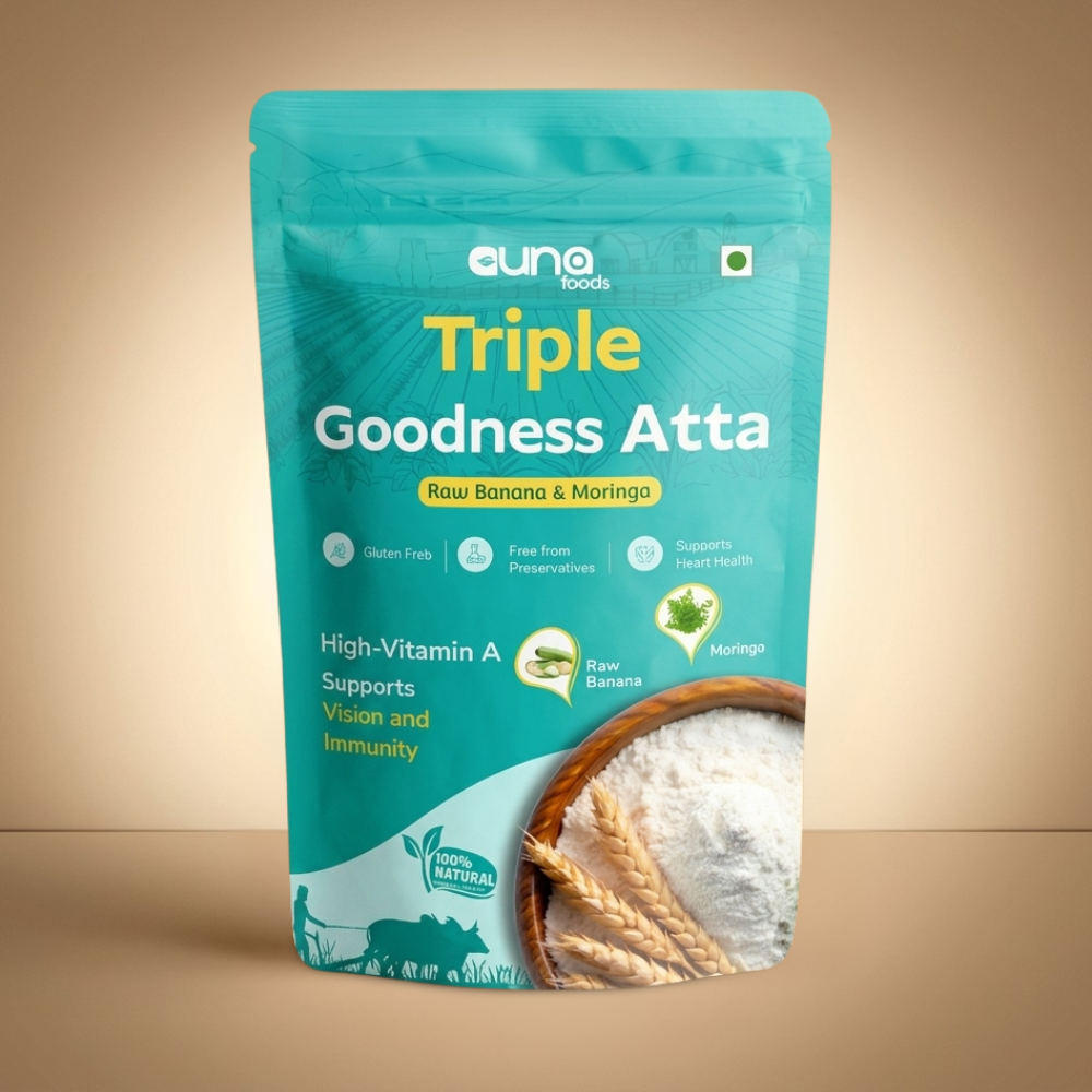 Triple Goodness Atta - Raw Banana and Moringa 1 Kg