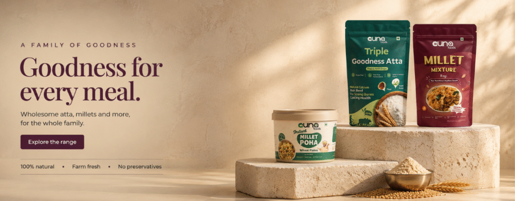 Goodness for every meal — wholesome atta, millets and more for the whole family